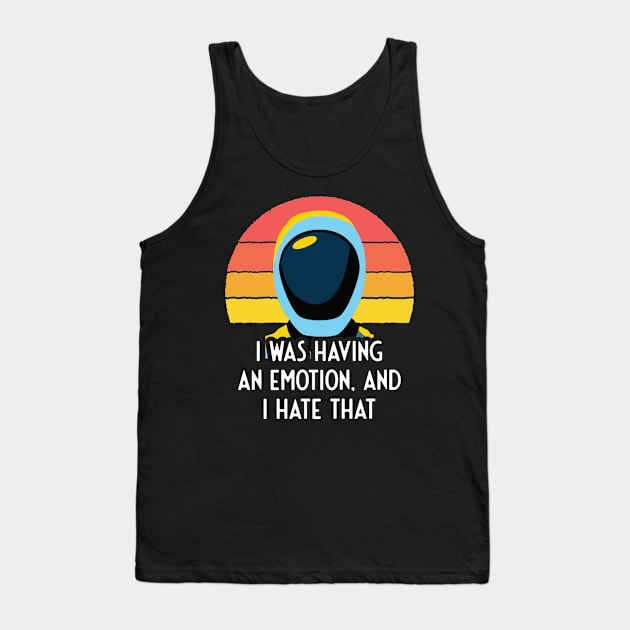 Murderbot Diaries SecUnit Having an Emotion Tank Top by jutulen